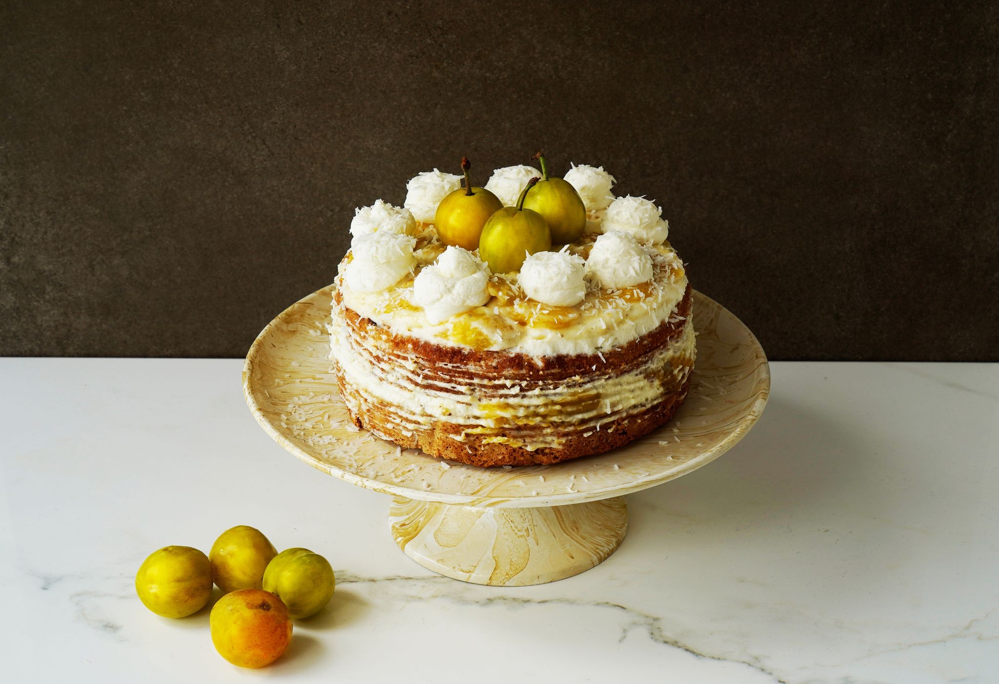 Rezept für Mirabellentorte mit Kardamomboden - Foodblog