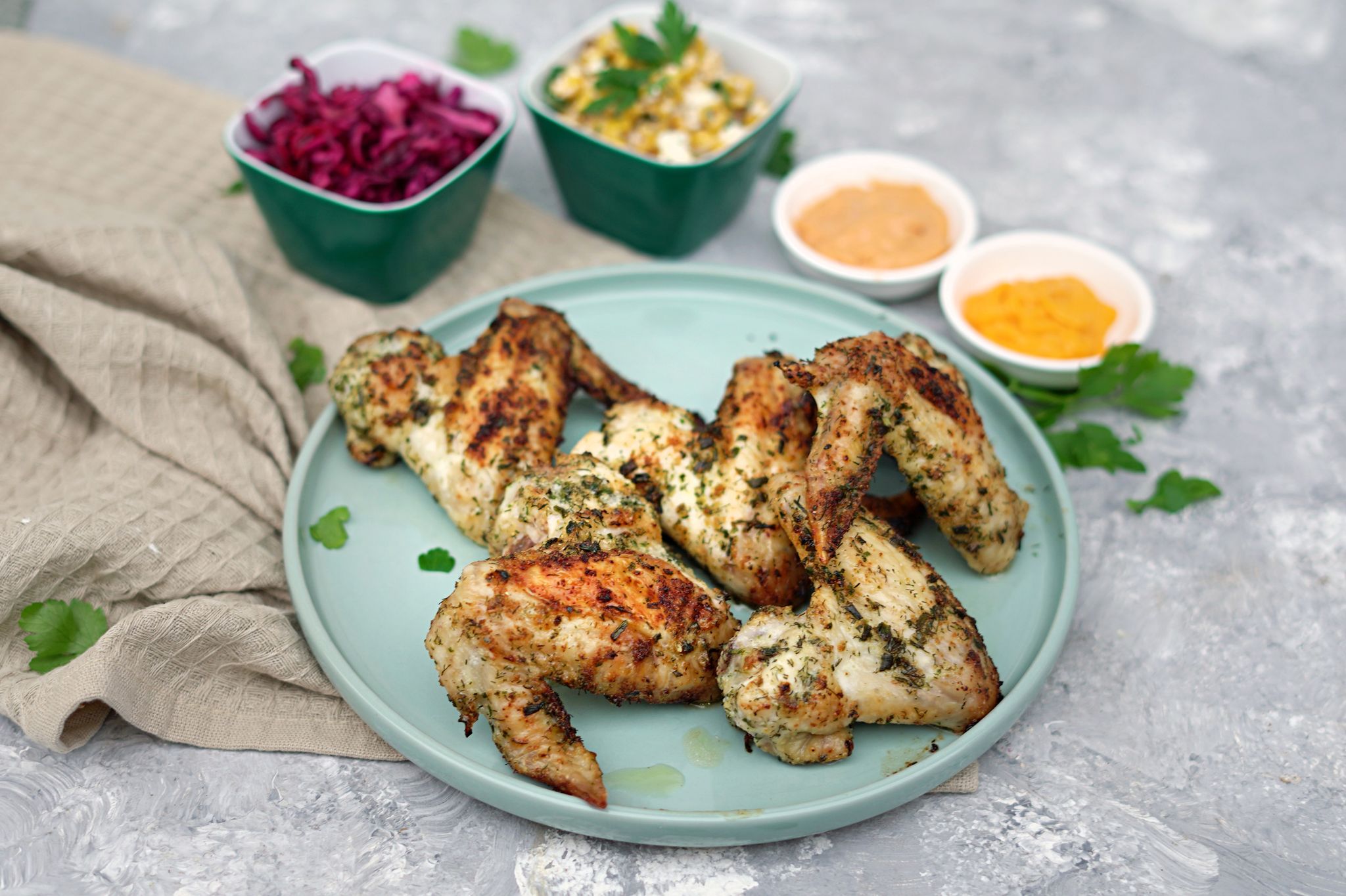 Typisch amerikanisch: Chickenwings in Ranch-Marinade