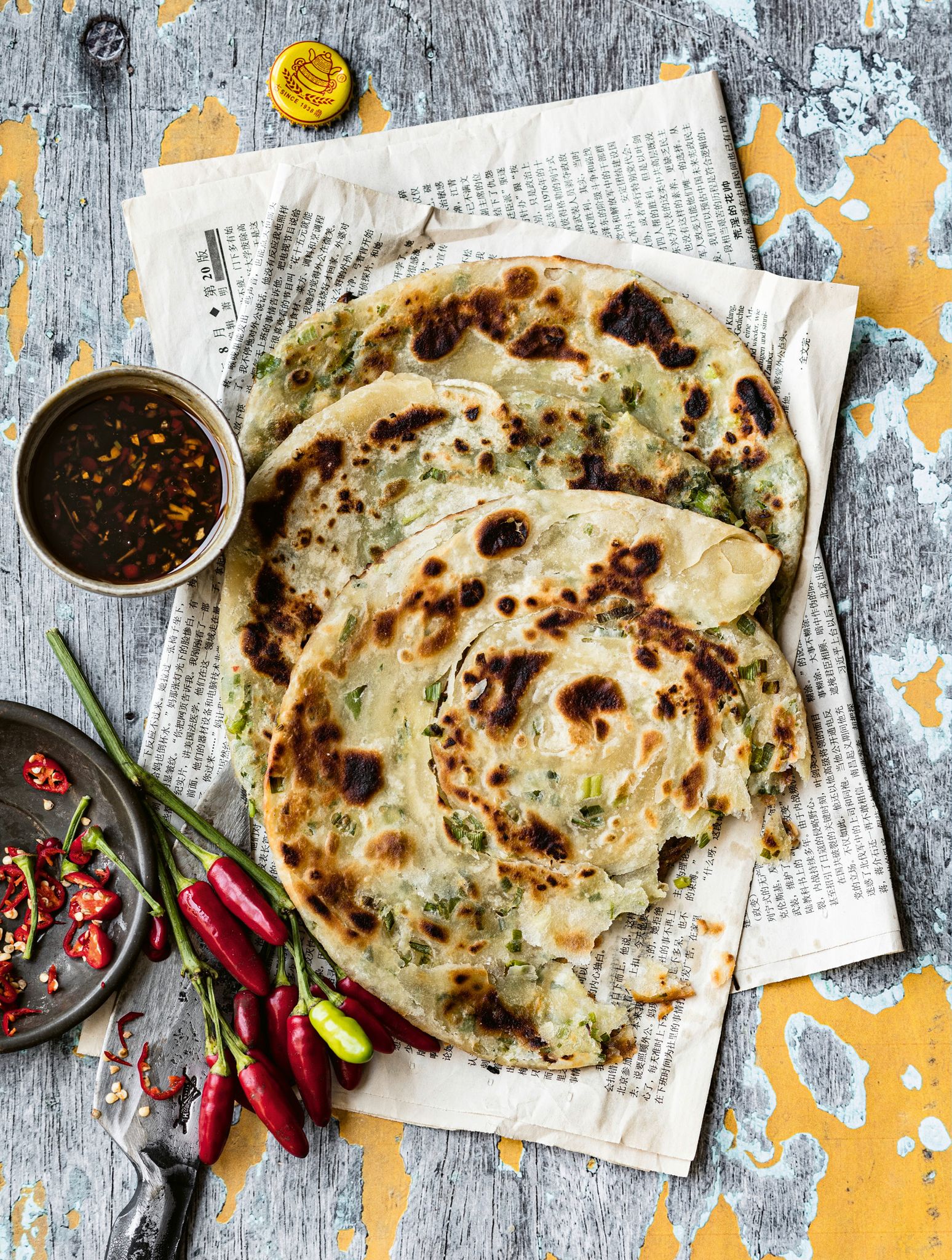 Beilage mal anders: Chinesische Frühlingszwiebel-Pfannkuchen