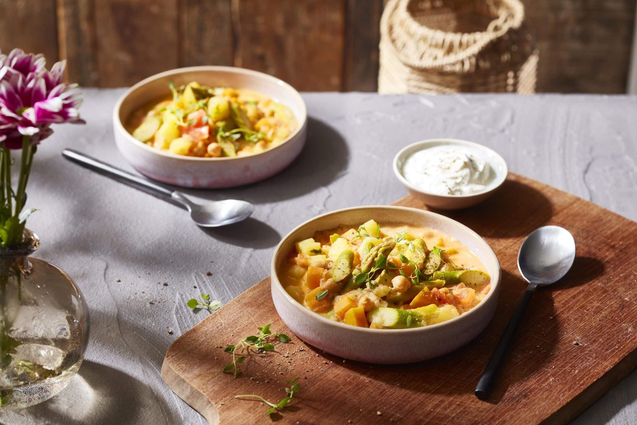 Cremig gegart: Kartoffelragout mit grünem Spargel
