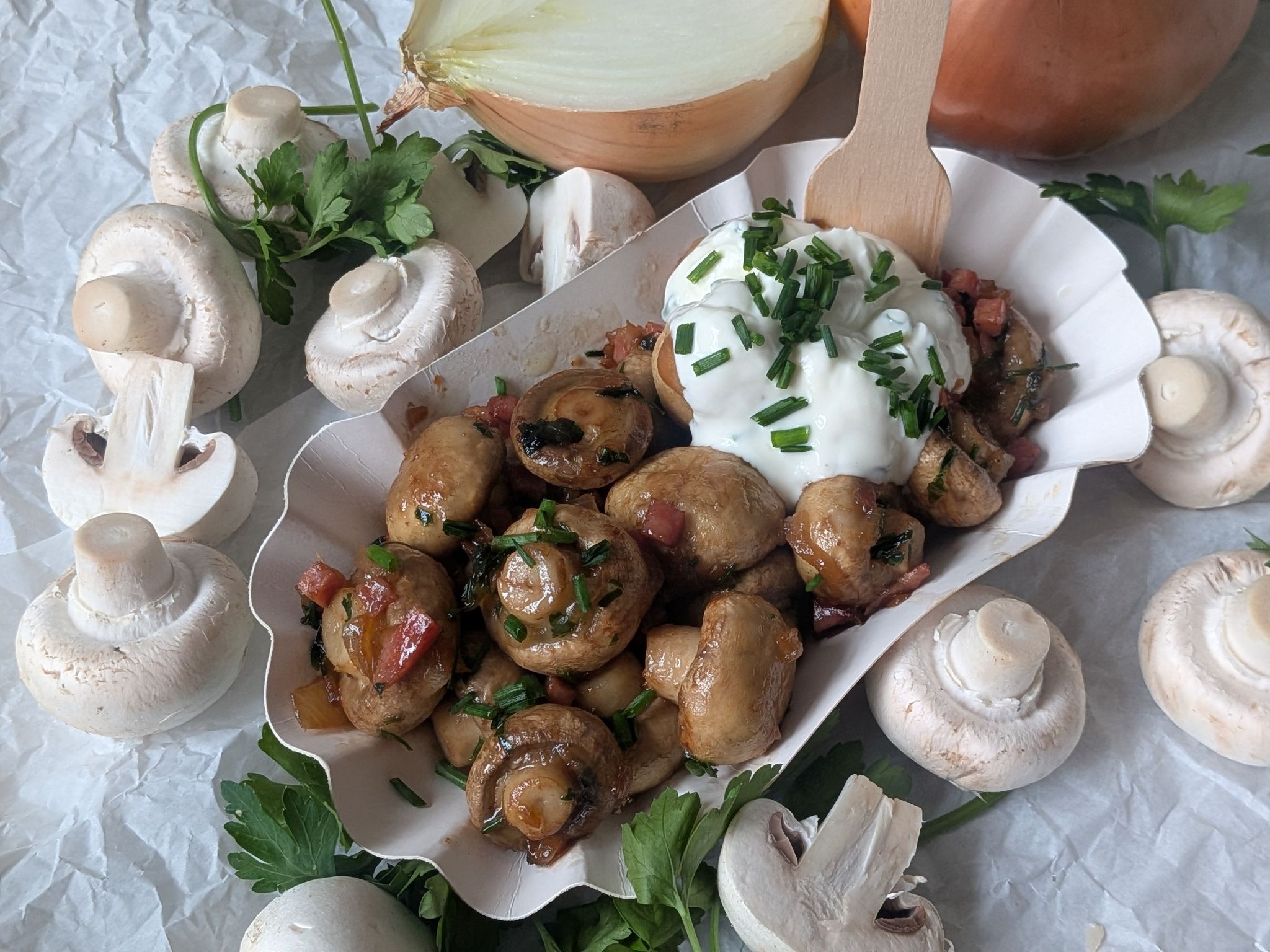 Champignonpfanne wie vom Weihnachtsmarkt